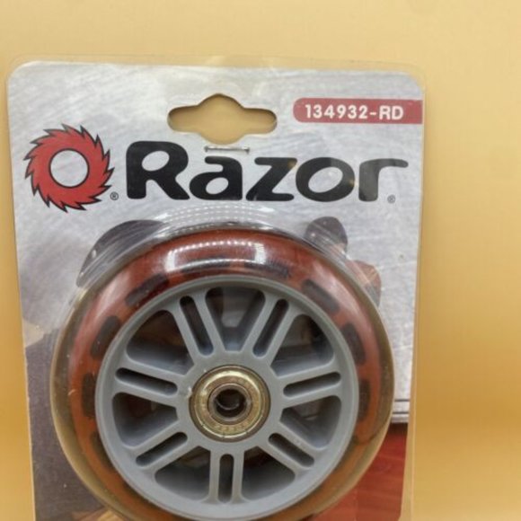 Razor 98mm Wheels with Bearings Set of 2 Red Item # 134932-RD scooter Brand New. - Picture 2 of 4